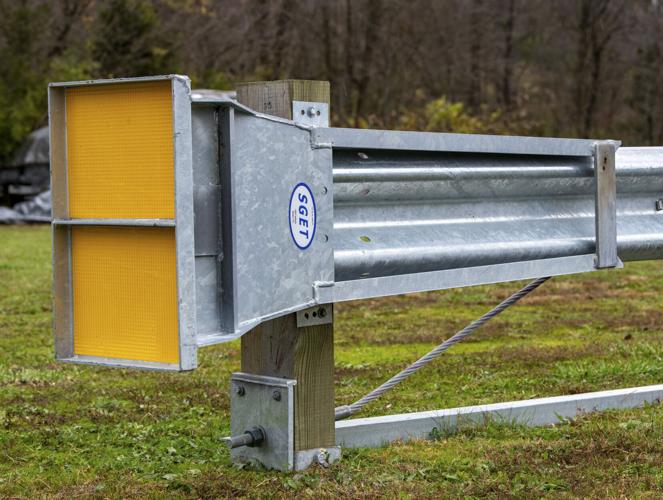 SGET End Terminal close-up showing certified safety construction